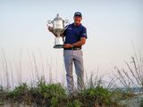 Phil Mickelson with the PGA Championship trophy