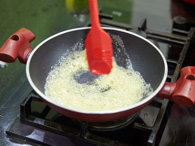 Pre-heated pan 