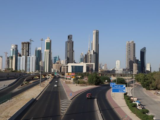 Stock Kuwait skyline