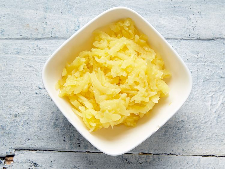 Boiled and grated potato