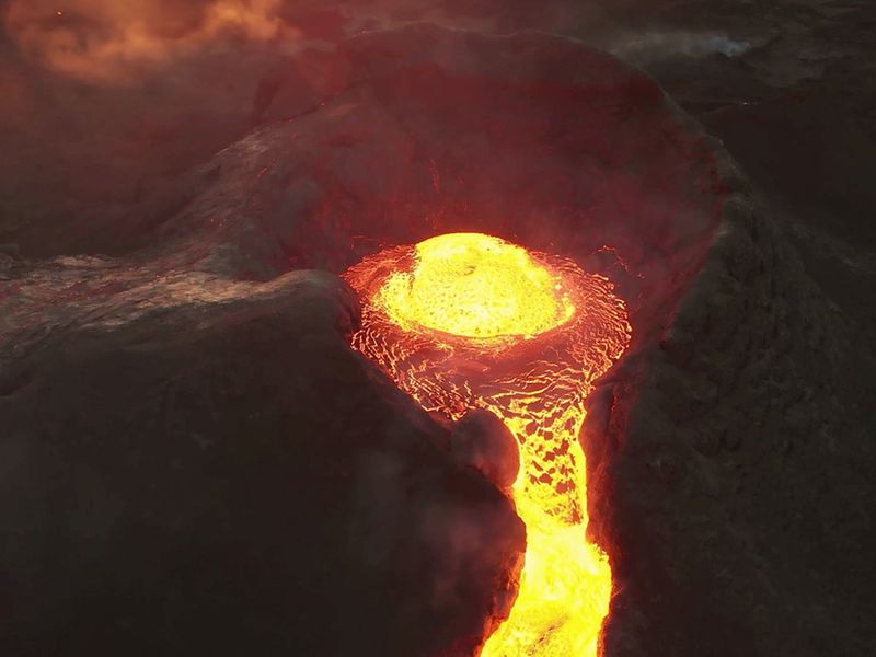 Eruption of Fagradalsfjall volcano in Reykjanes Peninsula