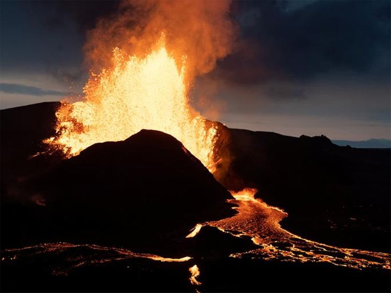agradalsfjall volcano on the Reykjanes Peninsula