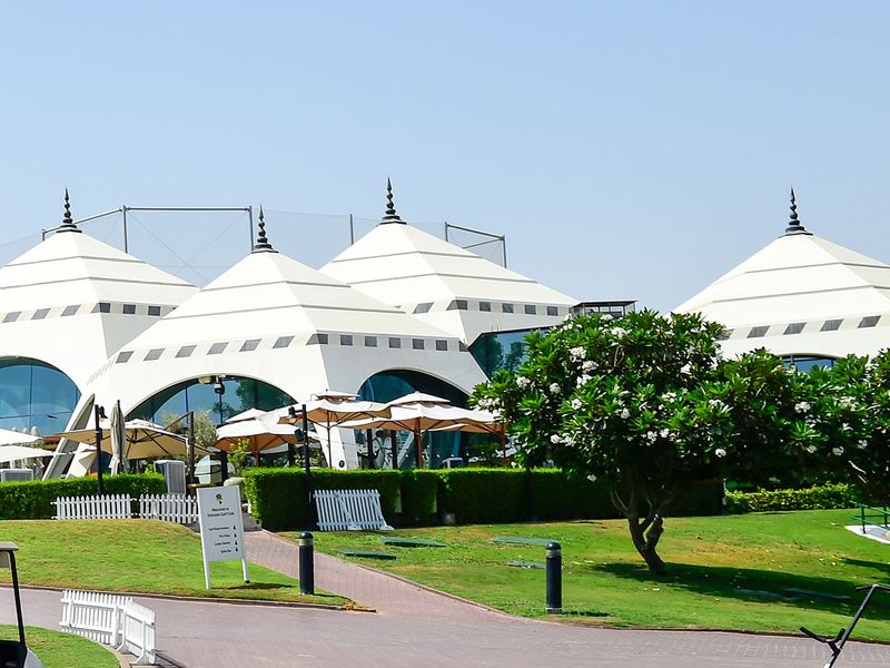The famous Emirates Golf Club clubhouse
