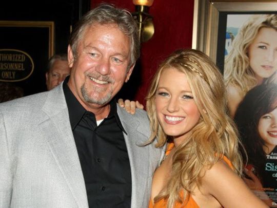 Actress Blake Lively and her father actor Ernie Lively attend the world premiere of 