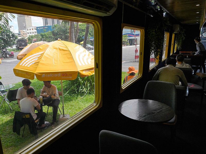 Cambodia train cafe gallery 