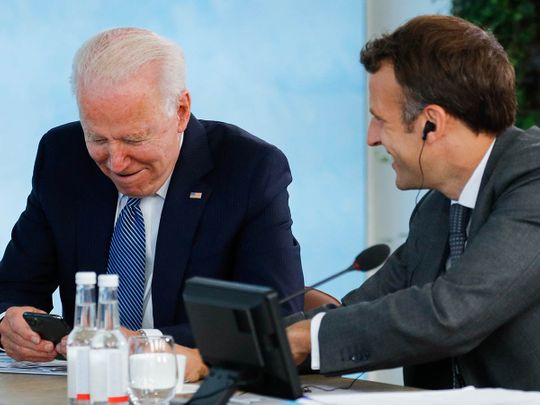  Biden and Macron at G7