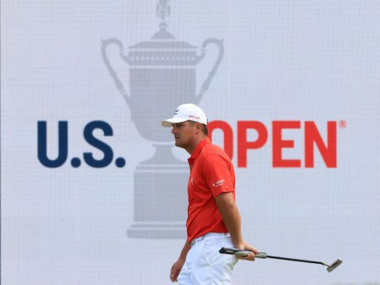 Bryson DeChambeau during a practice round prior to the start of the 2021 US Open 