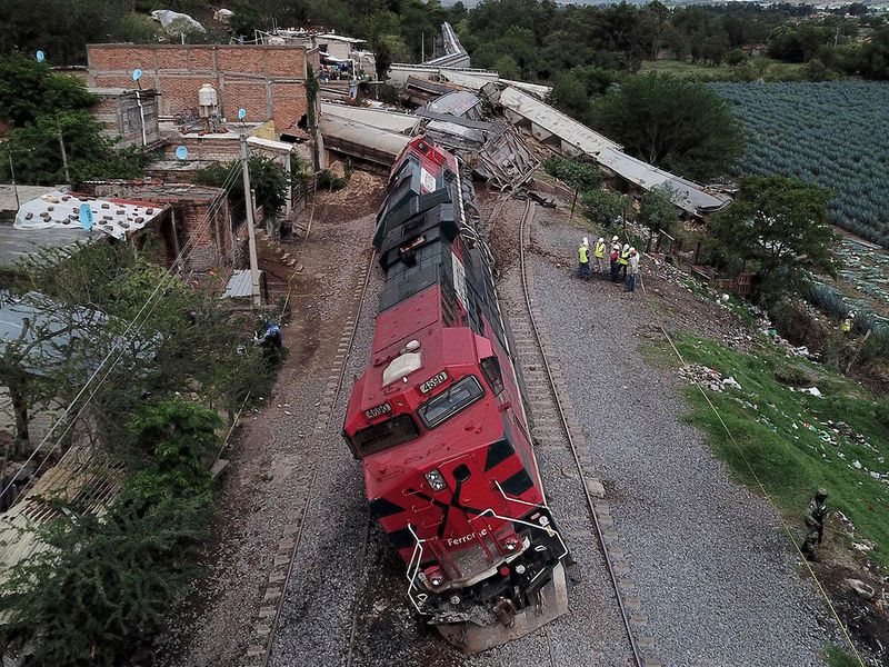 Freight train derailed 