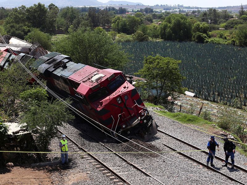 Freight train derailed 