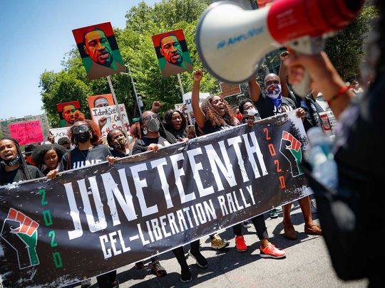 Juneteenth march US protest 