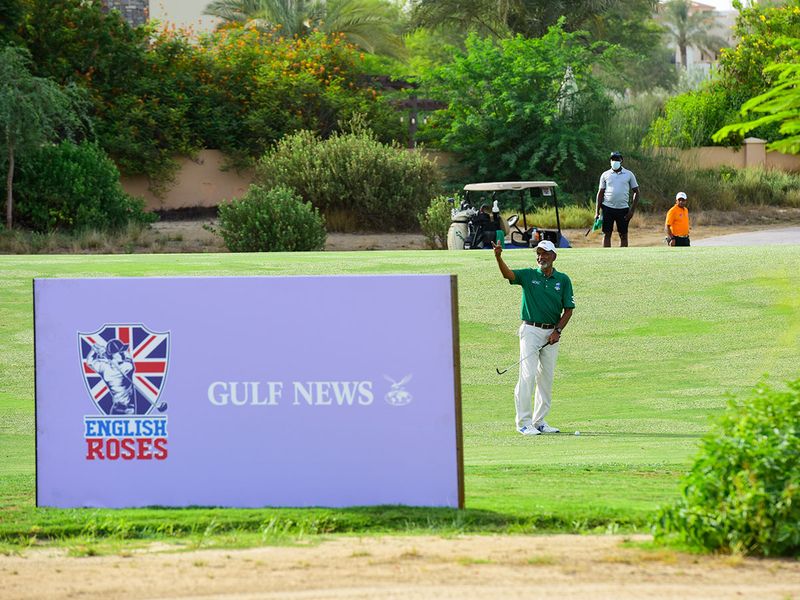 Advertising boards lined the Fire Course for the EAGL Mini-Series at Jumeirah Golf Estates