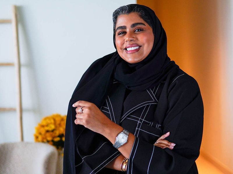 Taim Al Falasi, UAE social media influencer at her residence in Dubai on June 21, 2021. 