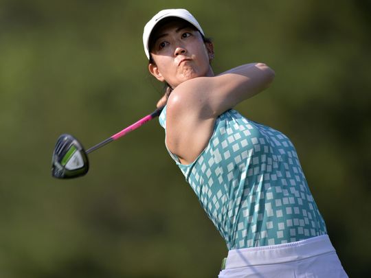 Michelle Wie West is contending on the course