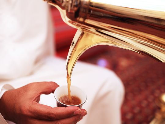 Gahwa - a traditional Emirati brewed coffee 