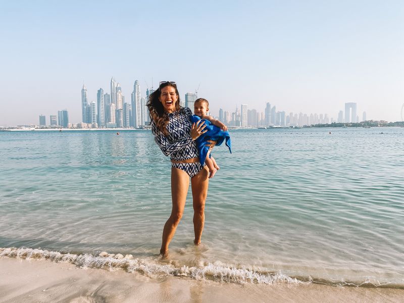 During her pandemic pregnancy Alana craved a swim in the sea, but at the time it was only allowed to leave the home for essential purposes such as grocery shopping