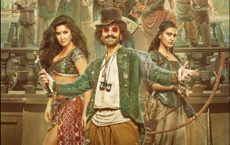 Aamir Khan with Katrina Kaif and Fatima Sana Shaikh in Thugs of Hindostan