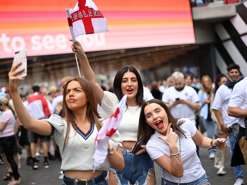 England fans ahead of the game
