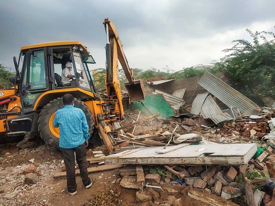 india village khori faridabad demolition