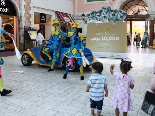 Mercato mall jugglers during Eid Al Adha holiday 2021 