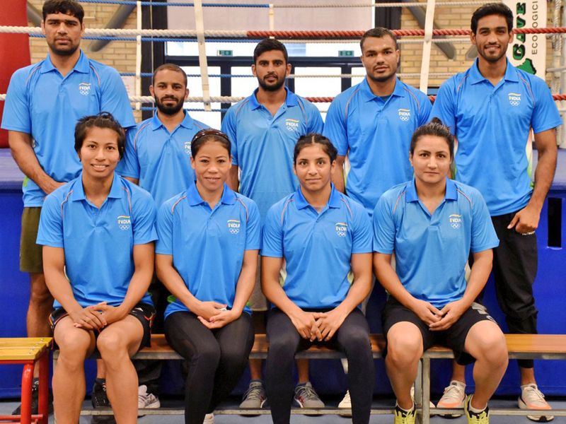 The India boxing team for Tokyo 2020