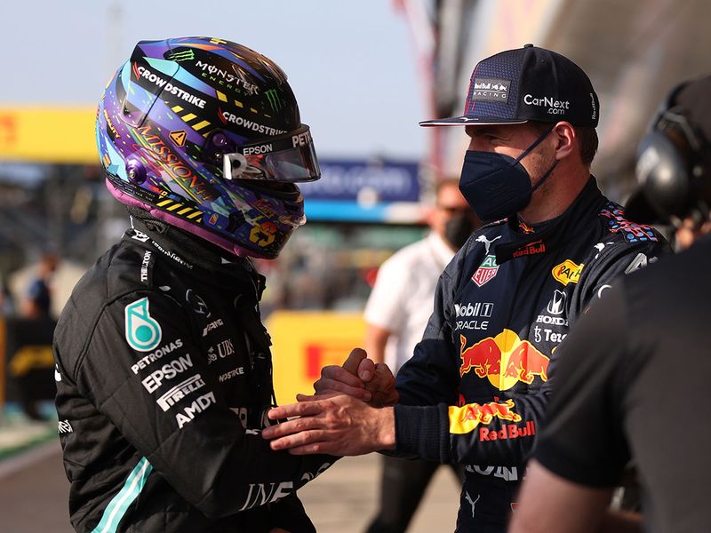 Lewis Hamilton and Max Verstappen 