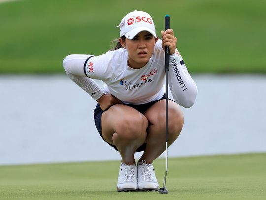 Pajaree Anannarukarn of Thailand leads the Evian