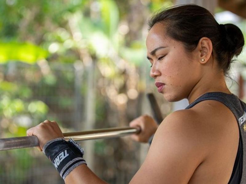 Hidilyn Diaz trains in the Philippines