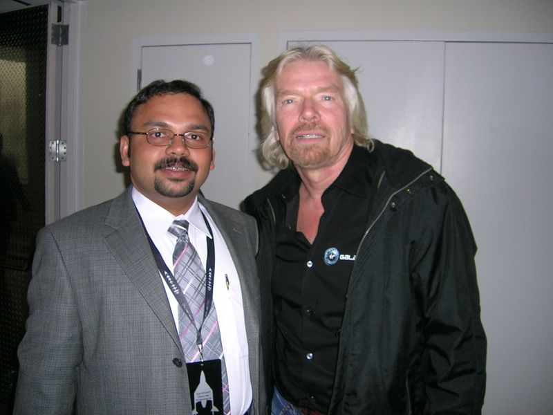 Santhosh Kulangara with Richard Branson