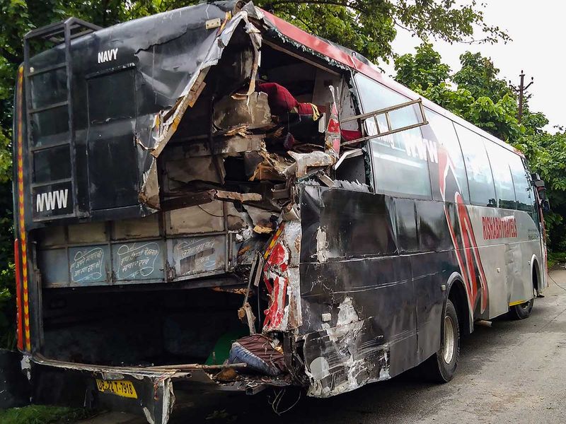 Eighteen killed in India as truck slams into overcrowded bus