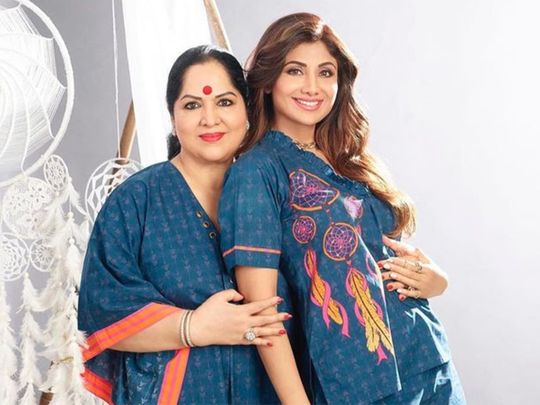 Shilpa Shetty with her mother Sunanda