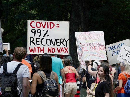 anti-vaccine demonstration
