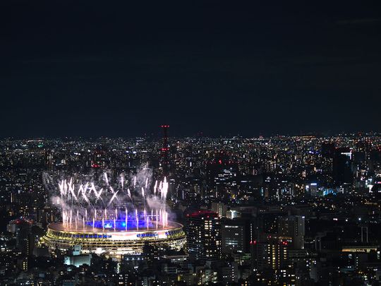 The closing ceremony at the Tokyo 2020 Olympic Games