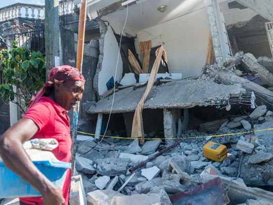 Haiti woman quake