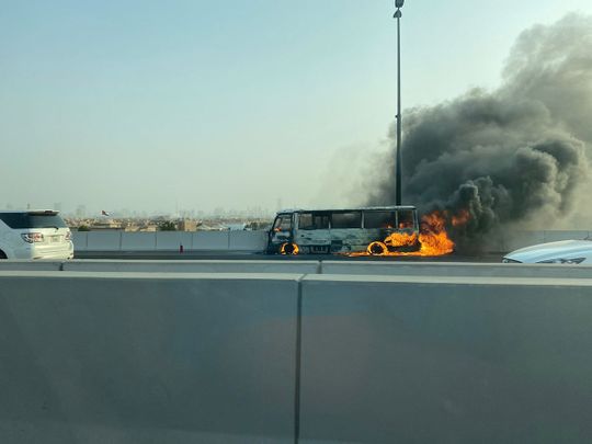Bus fire 