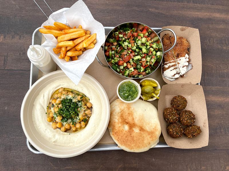 Middle Eastern food platter