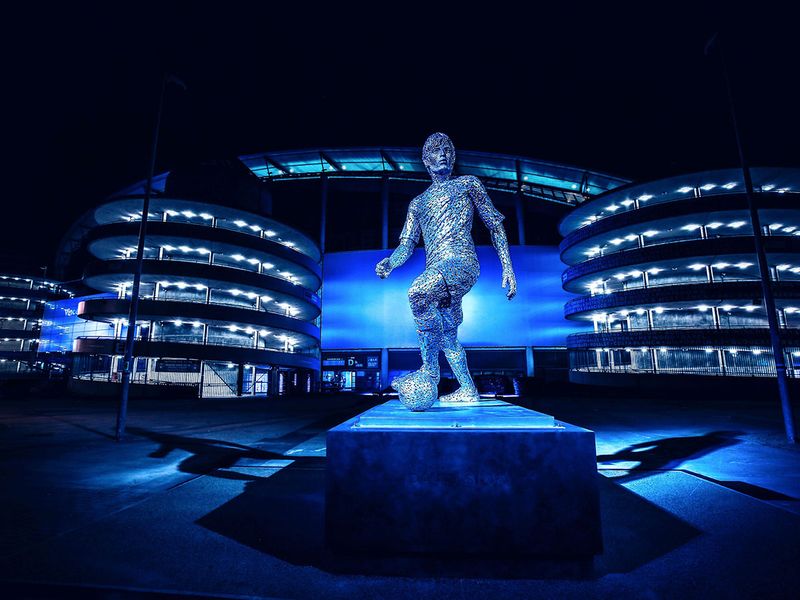 Manchester City unveil statues of Vincent Kompany and David Silva at Etihad Stadium