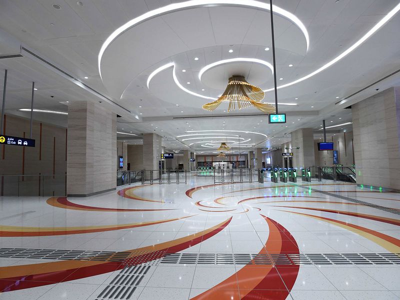 The new Jumeirah Golf Estates Metro station