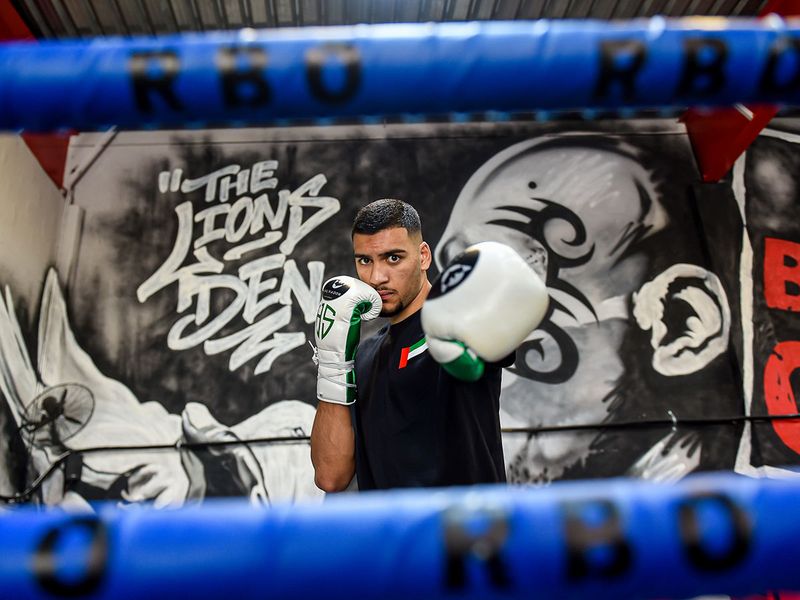 Hamzah Sheeraz has been training in Dubai at Real Boxing Only Gym. Virendra Saklani/Gulf News