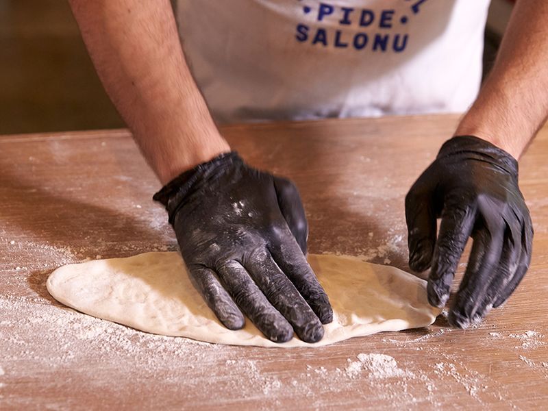 Press the dough