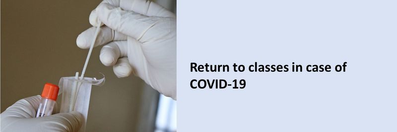 Return to classes in case of COVID-19