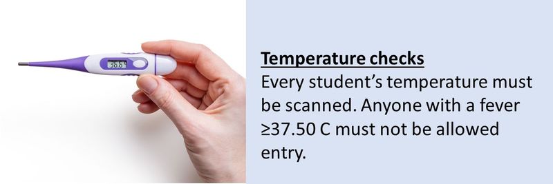 Temperatures can be scanned using handheld or installed thermal technology.
