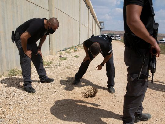 Jail tunnel Israel Palestinians 