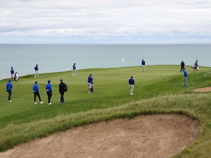 Team Europe got to grips with Whistling Straits ahead of the Ryder Cup 2021