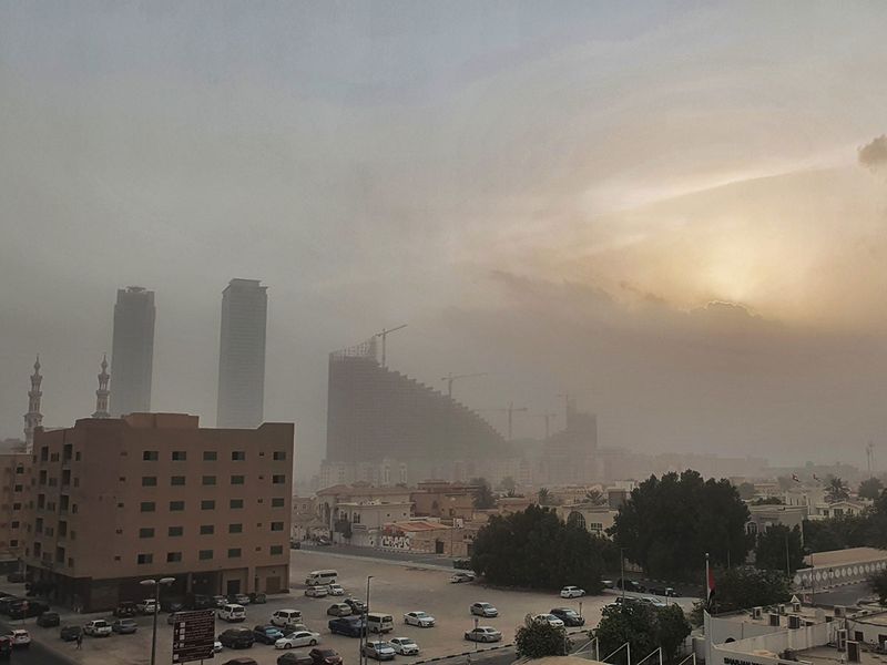 Sand storm oveover Sharjah 