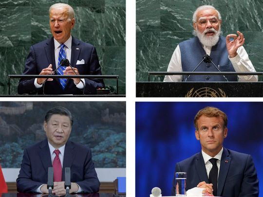 Biden, Xi, Modi, Macron 