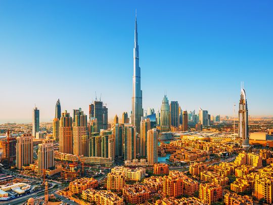 Dubai skyline, Burj Khalifa, Downtown Dubai