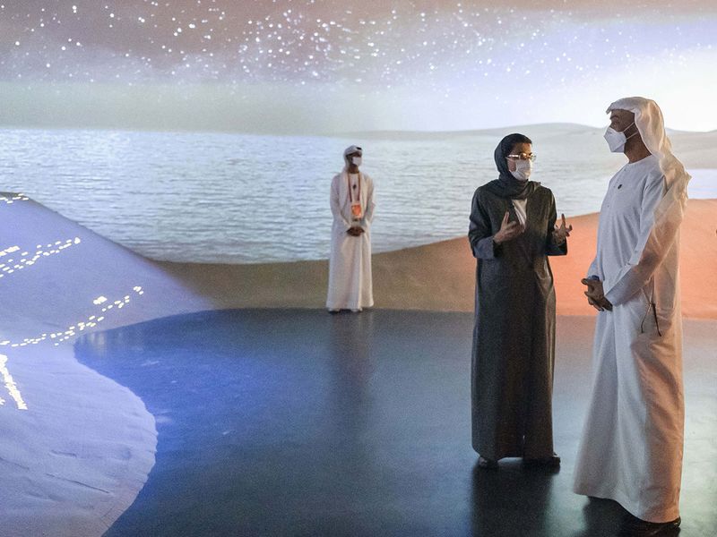 Mohamed bin Zayed at Expo 2020 Dubai on October 3