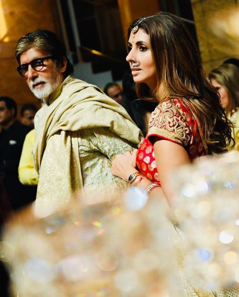 Amitabh Bachchan and Shweta Bachchan