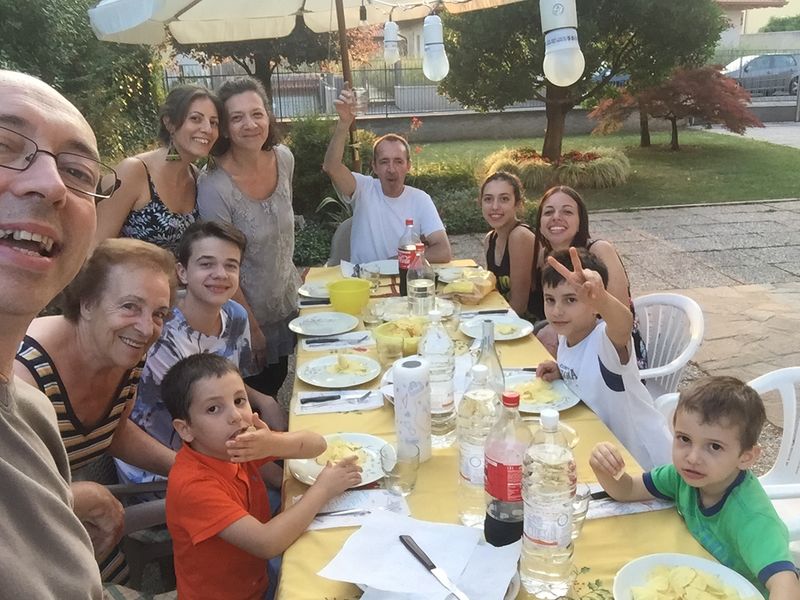 Marcello Rivetti and family bonding over food 