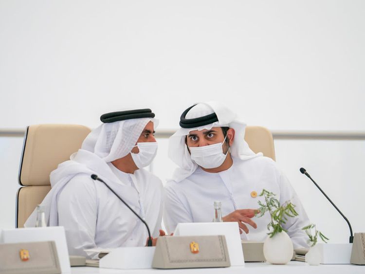 Stock - Sheikh Mohammed at Federal Budget Meeting